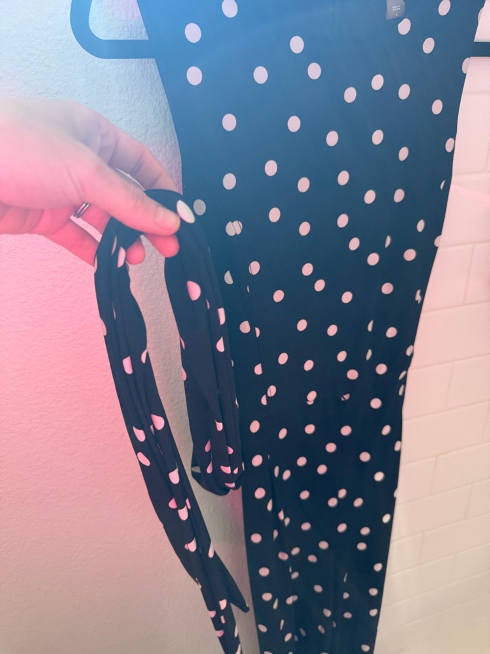 Tommy Hilfiger jumpsuit Dress with White Polka Dots - Picture 4 of 4